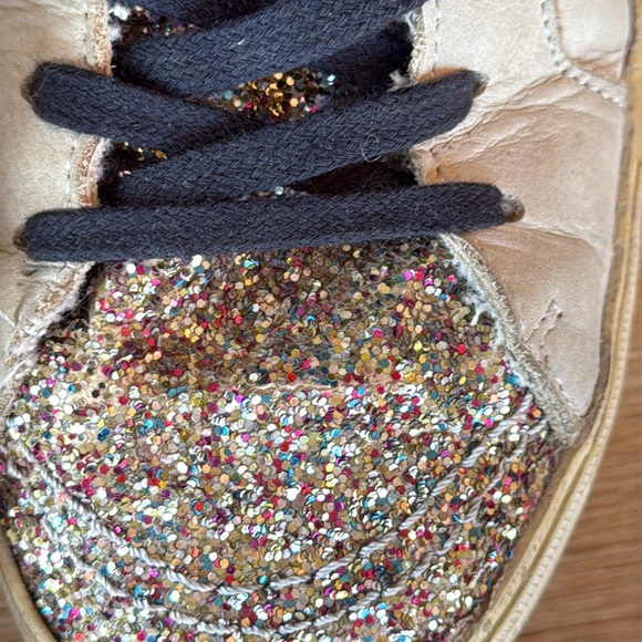 Golden Goose Slide Sneakers Cream / Multi Glitter Size 40 - Pre Owned - Picture 15 of 17
